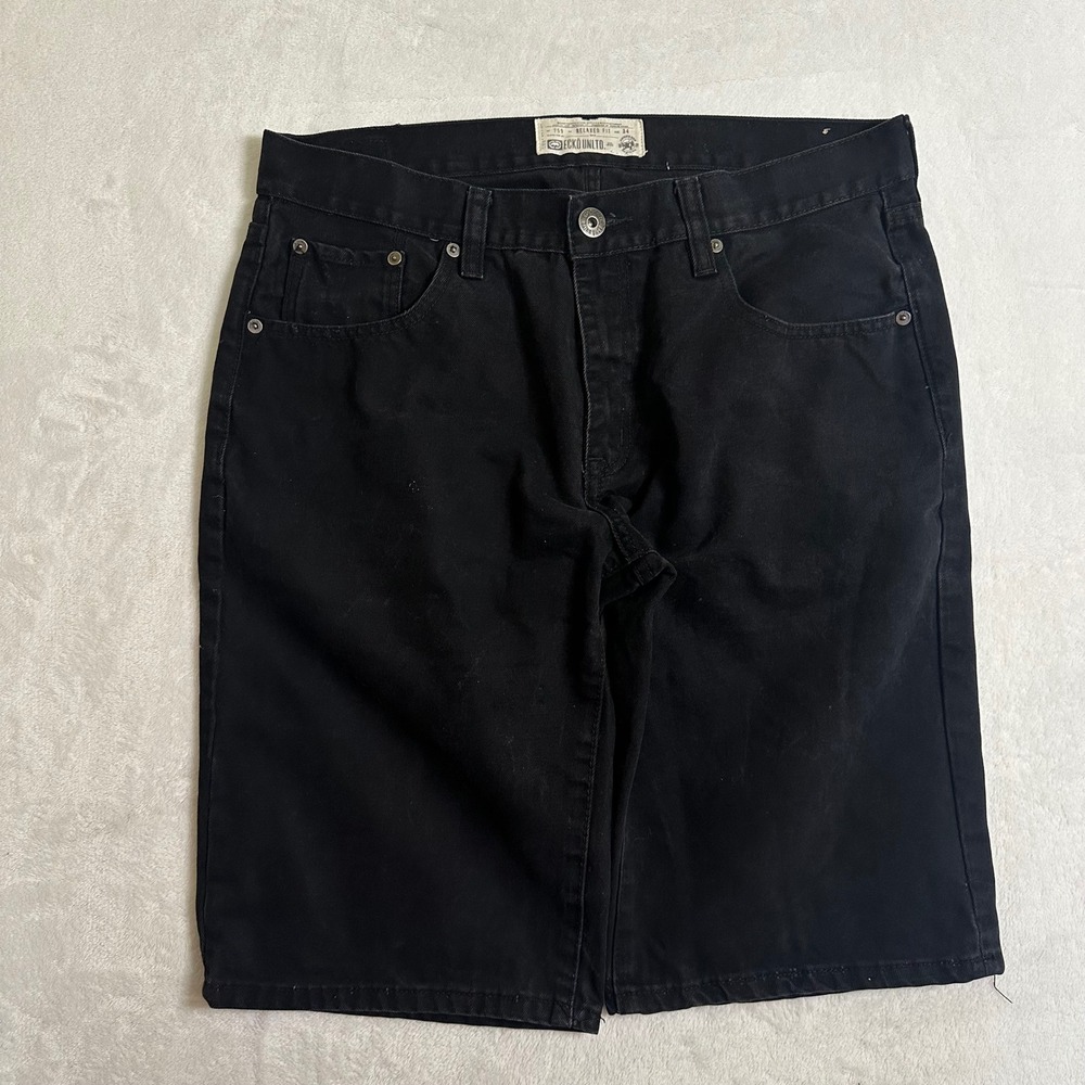 Ecko Unltd Black Relaxed Fit Jeans 34 Y2K Streetwear Baggy